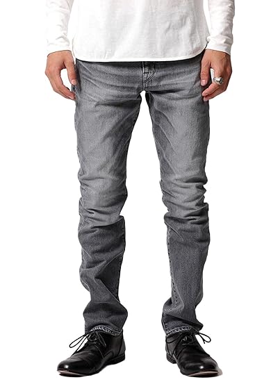 Amazon スペルバウンド デニムパンツ メンズ ストレッチ グレー