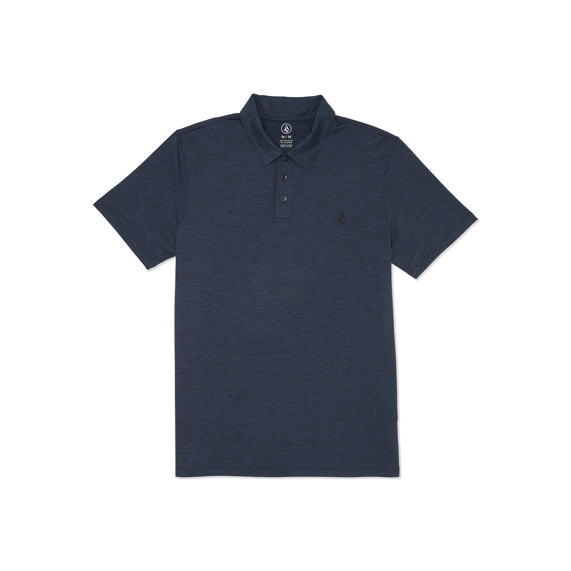 Volcom Men’s Hazard Performance Short Sleeve Lightweight Golf Polo, Navy Heather, X-Large