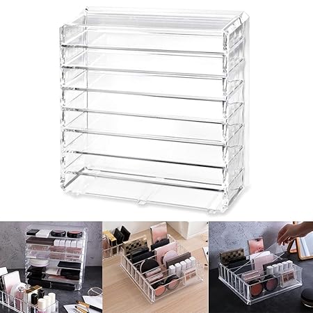 8 Schichten Acryl Make Up Organizer Aufbewahrung Box Kosmetik Organizer Abnehmbare Regal Lidschatten Make-Up Powder Blush Auf