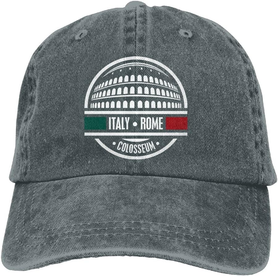 Unisex Italy Rome Colosseum Adjustable Denim Baseball Caps Cowboy Peaked Hats