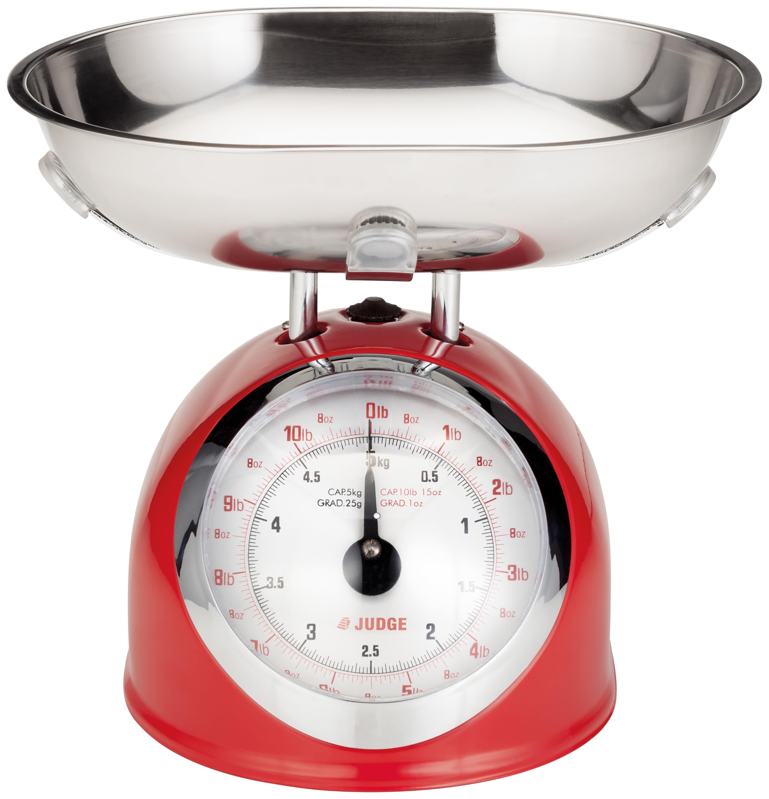 Judge Kitchen 5kg traditional scales red — image 1