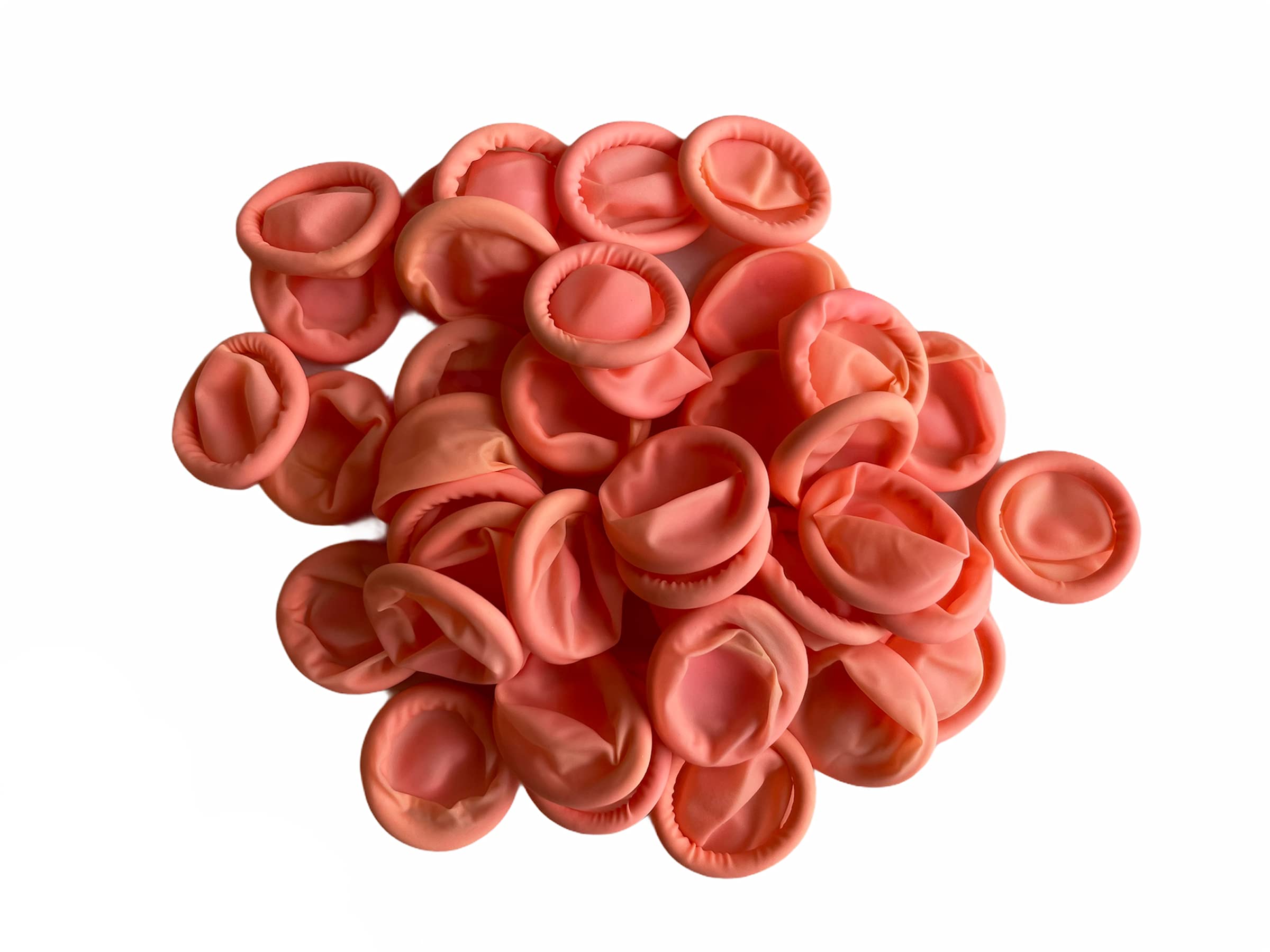 BUZZUFY Anti-Static Latex Rubber Fingercots Pink Watchmakers Size L 100pcs