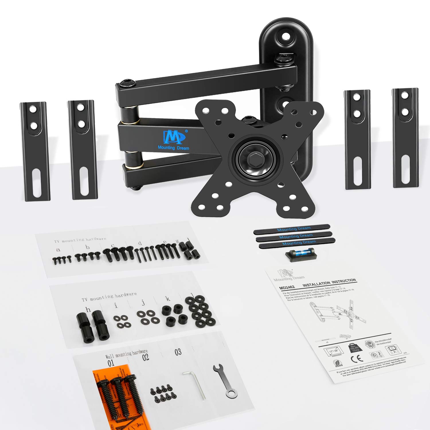 Mounting Dream Full Motion TV Wall Mounts TV Bracket with Articulating ...