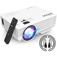 2020 Latest Projector, Mini Video Projector with 5500 Brightness, 1080P Supported, Portable Outdoor Movie Projector, 176…