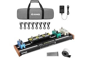 Donner Guitar Pedal Board with Built-in Power Supply, Aluminium Alloy Small Pedalboard, DB-P100, 2.1Lb, 19.7 * 5.0 * 1.8"