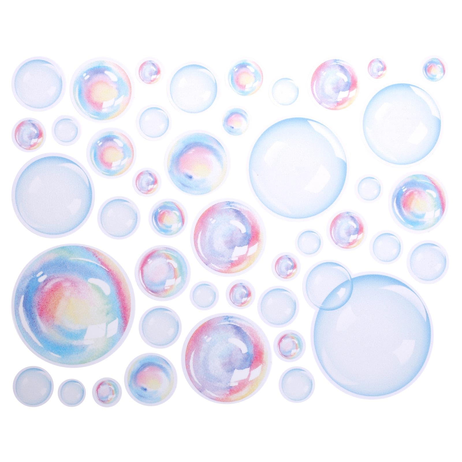 Photo 1 of  Sheets Ocean Bubble Wall Stickers, Colorful Bubble Wall Decals, Under The Sea Wallpaper Birthday Party Decorations, Mermaid Theme Cutout Background Decor for Kids Room Children's Bathroom