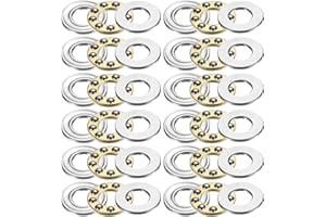 uxcell 12pcs F8-16M Thrust Ball Bearings, 8mm x 16mm x 5mm Miniature Thrust Bearing with Washers Chrome Steel Single Direction for Conveyor Systems Machine Tools