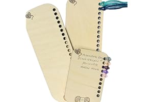 BANTLOU 3 Pcs Temperature Blanket Planner, Reusable Wood Blanket Color Chart, Blank Shade Card, Wool Shade Organiser, Crochet Blanket Color Chart, Crochet Knitting Accessories, Gift for Crafter