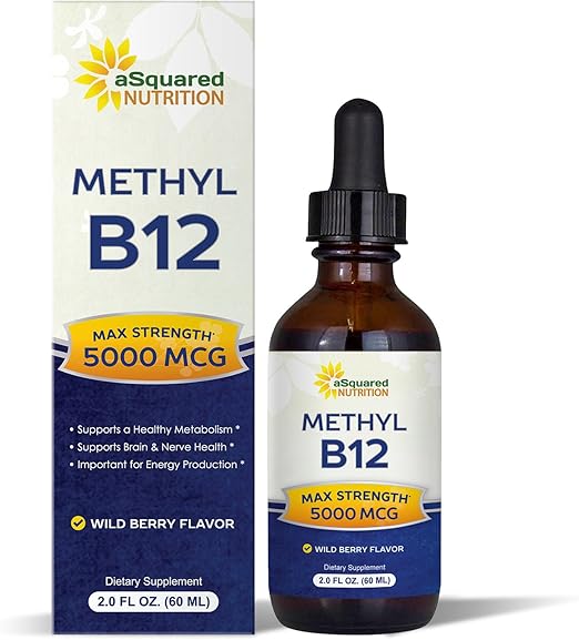 Vitamina B12 Sublingual líquido gotas 5000 mcg Suplemento