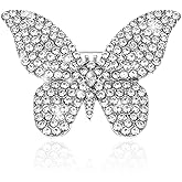 Butterfly Pins for Women Rhinestone Butterfly Brooch Pin for Women ButterflyLapel Pin Silver Brooch Pins Decoration Gift