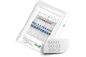 (Pack of 50 Pieces) Chanzon BAT41 Schottky Barrier Rectifier Diodes 100mA 100V DO-35 (DO-204AH) Axial 0.1A 100 Volt Small Signal Switching Diode