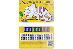 AUAAQ 2-in-1 Reptile UV Light Meter Detector Sensor Tester to Detect The UVA/UVB Intensity Emitted by Reptile UVA UVB Lamp, Thermometer to Measure The Temperature of The Basking Area for Reptile Heat Lamp
