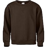 Soffe Youth Classic Crew Sweatshirt, Brown, X-Large