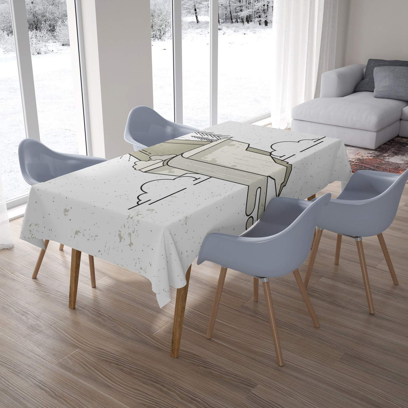 Bonamaison Kitchen Decoration, Tablecloth, 140cm x 200cm - Designed and Manufactured in Turkey