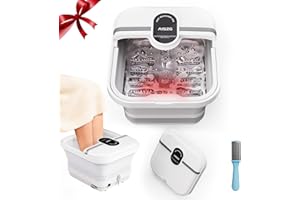 AISZG Christmas Gifts for Women/Mom/Men/Dad/Him,Collapsible Foot Spa Bath Massager with 8 Massage Rollers,Pedicure Foot Spa with Heat,Foot Soaking Tub, Mens/Womens Gifts for Christmas