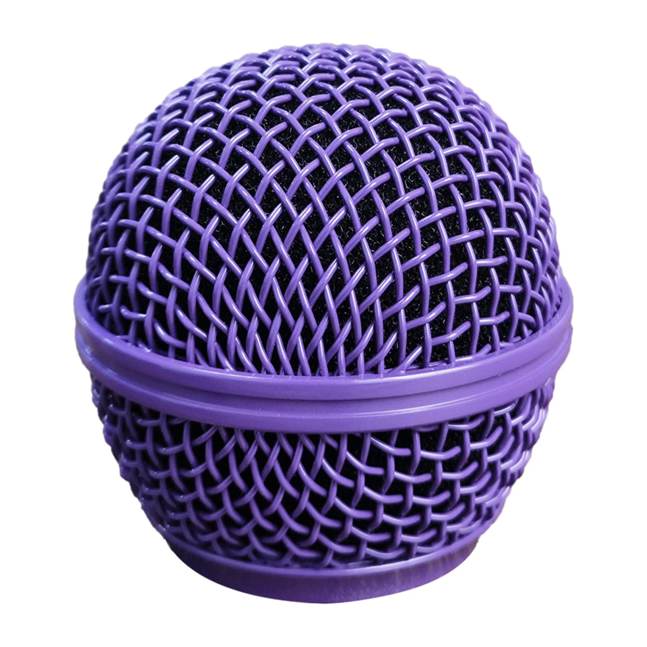 Microphone Head Replace, Steel Mesh Mic Grille Heads, Grille Mic Ball Replacement with Inner Foam, Fits for SM58 (Purple, 1 pcs)