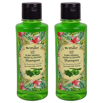 Wisdom Natural Khadi Premium Herbal 2-In-1 Green Apple Shampoo and Conditioner - 210ml (Pack Of 2)