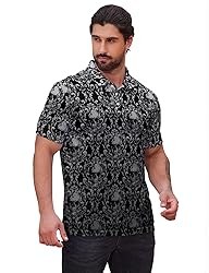 Xdceu Men's Skull Polo Shirts Hawaiian Golf Polo
