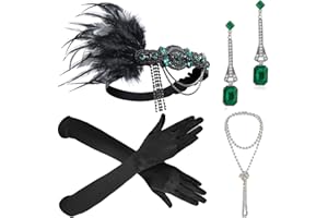 ZeroShop 1920s Great Gatsby Accessories Set for Women,Costume Flapper Headpiece Headband
