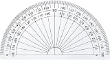 Outus Plastic Protractor 180 Degrees 4 Inch Clear Pack of 10 view 2