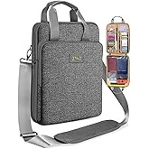ZINZ Slim & Expandable Case 12.9 13 inch Travel Laptop Shoulder Bag for MacBook Air 13" M4/M3/M2/M1, MacBook Pro 13" M2/M1, iPad Pro 12.9"/13"/11", iPad Air 13",L01G03