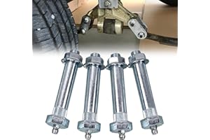 Sporacingrts 4PCS Greaseable Spring Bolt with Locknut 9/16 x 3 Trailer Axle Spring Shackle Heavy Duty Shackle Upgrade Kit Greaseable Spring Bolt