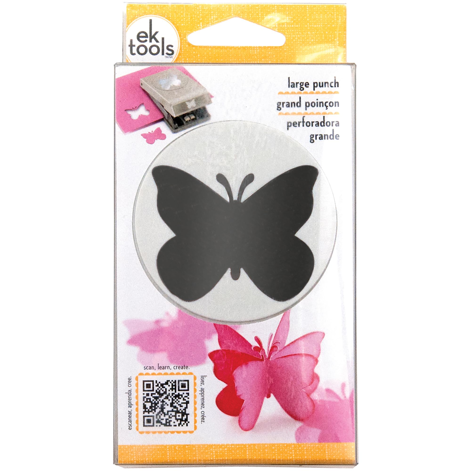 EKSuccess - Large Punch: Butterfly, Grey, 6.13 x 3.13 x 1.25