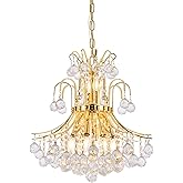 Elegant Lighting 8001D19G/RC Royal Cut Clear Crystal Toureg 10-Light, Two-Tier Crystal Chandelier, 0" x 19" x 23", Finished i