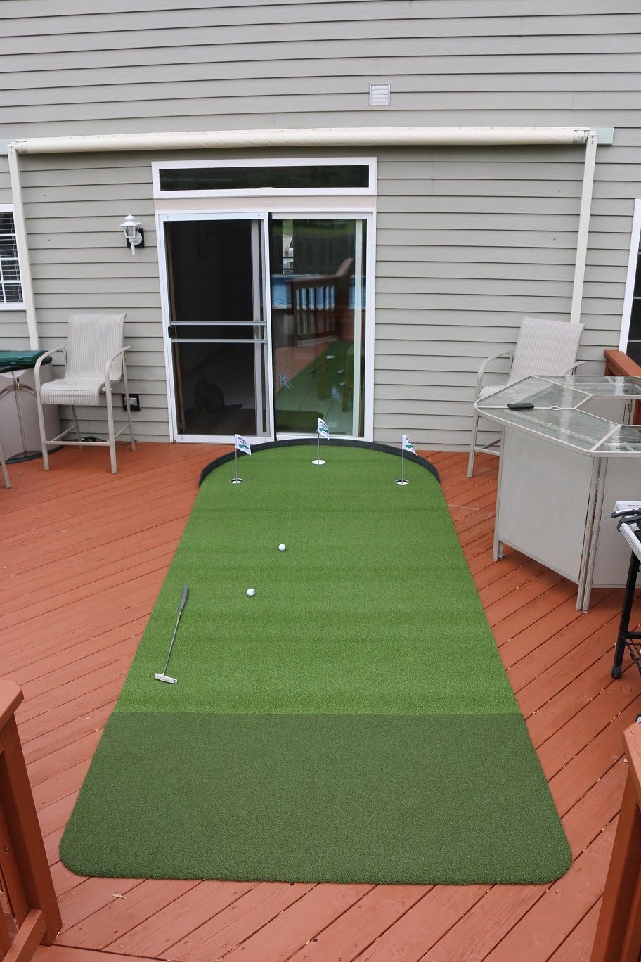 putting green turf outdoor on Amazon Com Big Moss Golf Commander V2 Series 6 X 15 Practice Putting Chipping Green Sports Outdoors