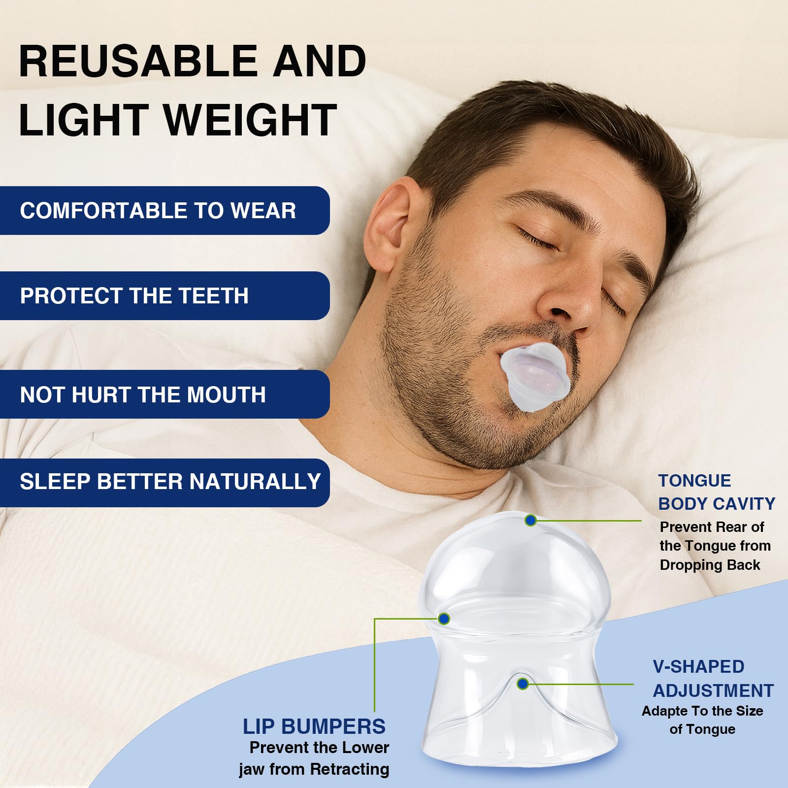 Condition photo showing New/Like New for anti snoring device -f07