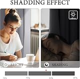 PONY DANCE Thermal Blackout Curtain 2 Pack Silver Grey L 140 x H 200 cm view 5