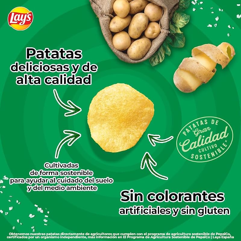 Meninas Camponesas, Batatas fritas cultivadas de forma sustentável com sabores vegetais, Snack Product, Family Bag, 242 g