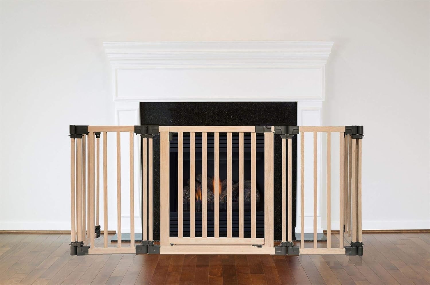 Safetots Wooden Multi Panel Multi Use Safety Barrier, Up to 256cm, Natural Wood, Flexible Room and Stair Barrier - Image 5