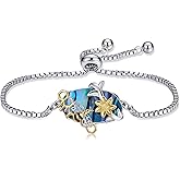 UCADRIT Bee Bracelets Sterling Silver Bee Bracelet Sunflower Pendant Jewelry Gifts Jewelry for Women