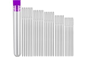 Bupete Large Eye Blunt Needles, 5 Sizes Sewing Needles, Metal Yarn Needles, Embroidery Needles for Hand Sewing for Knitting Sewing Crochet