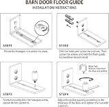 Signstek 6.6FT Sliding Barn Door Kit for Interior Wardrobe Track Black Hardware view 8