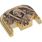 NDZ Performance 3D Engraved Slide Cover Back Plate for Glock Gen 1-5 – Solid Brass – Fits 17 19 19X 20 21 22 23 26 27 30 43 43X 45 47 48 – Choose Design