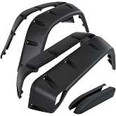 ALMULOO Fender Flares Compatible with 1997-2006 Jeep Wrangler TJ LJ | Compatible with 1997-2006 Jeep Wrangler TJ 2004-2006 Wrangler LJ, Smooth Pocket-Riveted Extended Style Wheel Protector