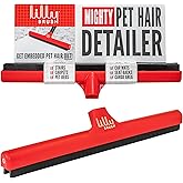 Lilly Brush Mighty Pet Hair Detailer Head (NO HANDLE) Dog & Cat Fur Clean-Up for Carpets and Rugs. Fits on ALL standard broom