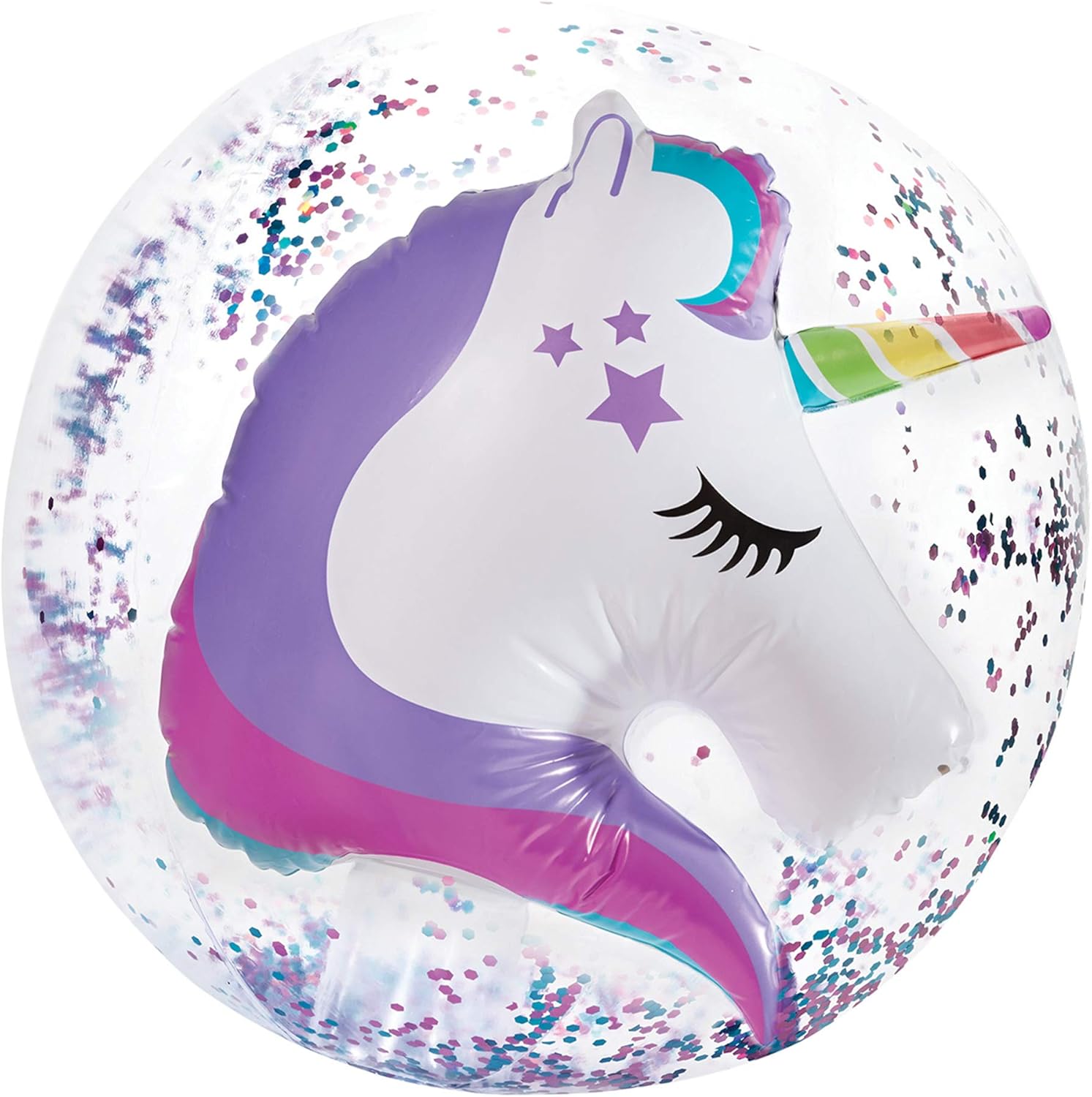 glitter confetti beach ball