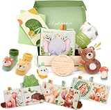 hahaland Newborn Gift Set Woodland Blanket Cloth Book Rattles 0-6M view 1