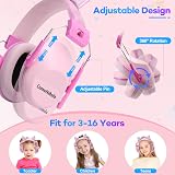 cumunebula Ear Defenders Kids 3-16 Years 28dB SNR Noise Cancelling PinkFox view 5