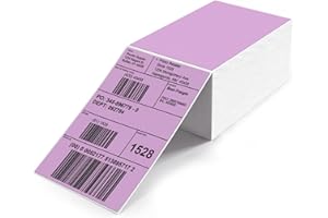 YIKIADA Direct Purple Thermal Shipping Label Fan Fold 4 X 6 Inch Adhesive Address Sticker for Mails Boxes Packages Logo Offic