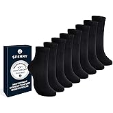 Sperry Men's 8-Pack Comfort Cushion Quarter Socks – Soft Durable Moisture-Wicking Athletic Ankle Socks for Men Shoe Size 6-12