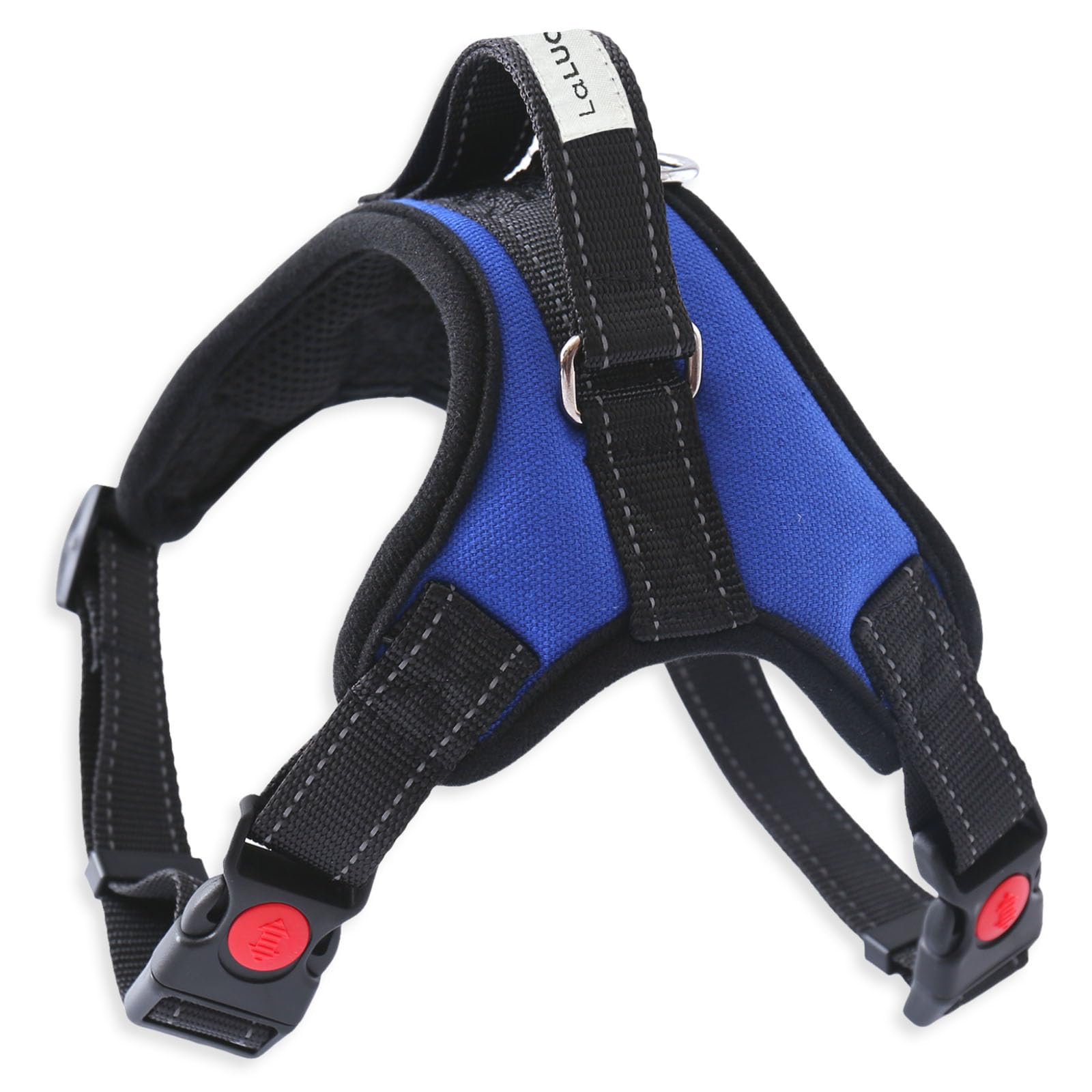 [LaLUCA GOODS] 犬 ハーネス 小型犬 中型犬 大型犬 ステップハーネス ウェアハーネス 犬用 介護用 首輪 ハンドル 胴輪 散歩 ブルー M の商品画像