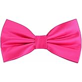 Alizeal Pre-tied Adjustable Bow Tie for Men Formal Solid Tuxedo Bow Tie