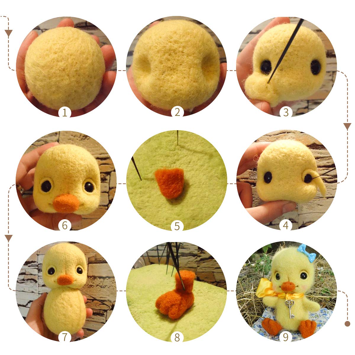 Jeteven 36 Colors Spinning Sewing Trimming Merino Wool Fibre Roving for Needle Felting