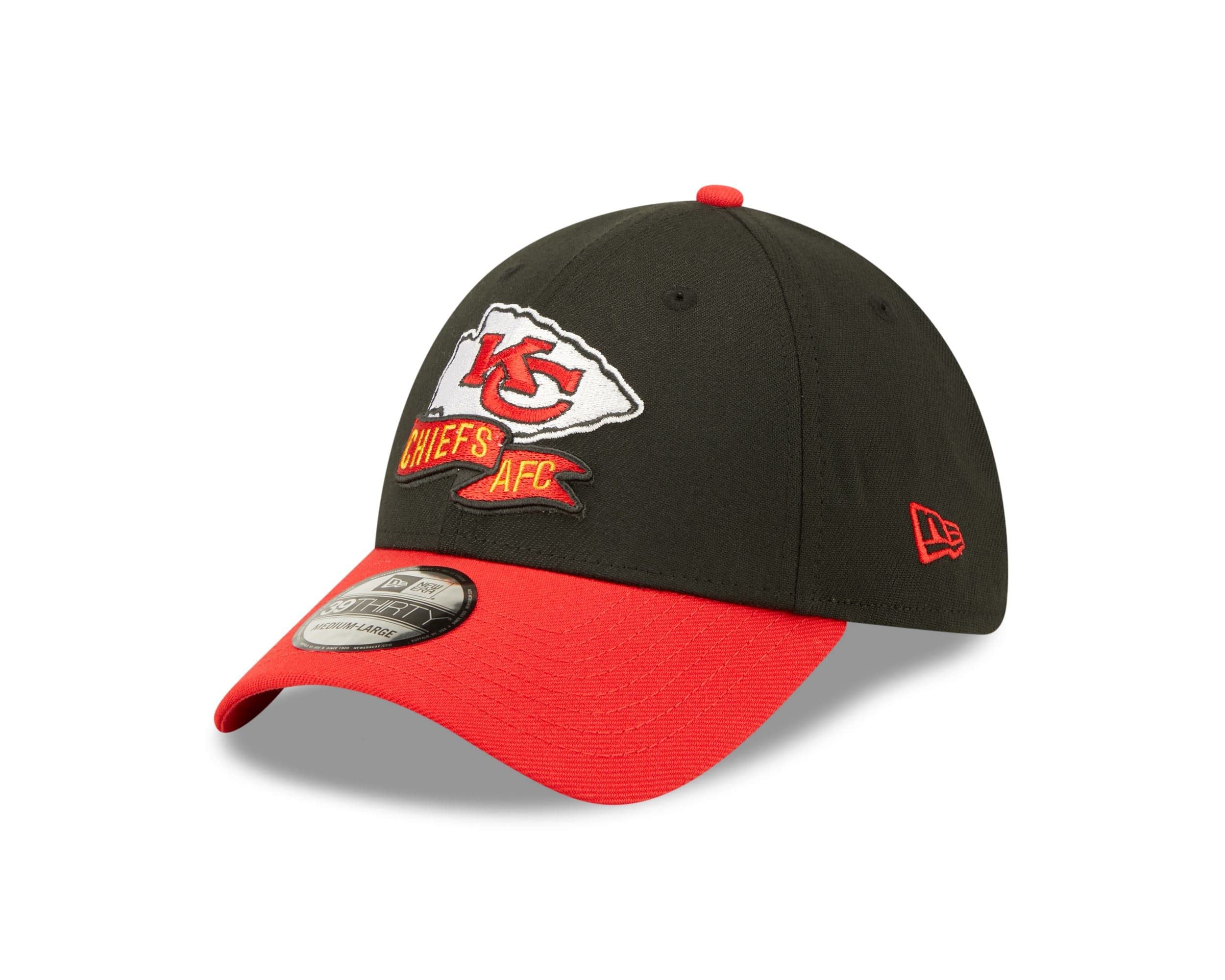 New Era Kansas City Chiefs NFL 2022 Sideline Black Red 39Thirty Stretch Cap - M - L