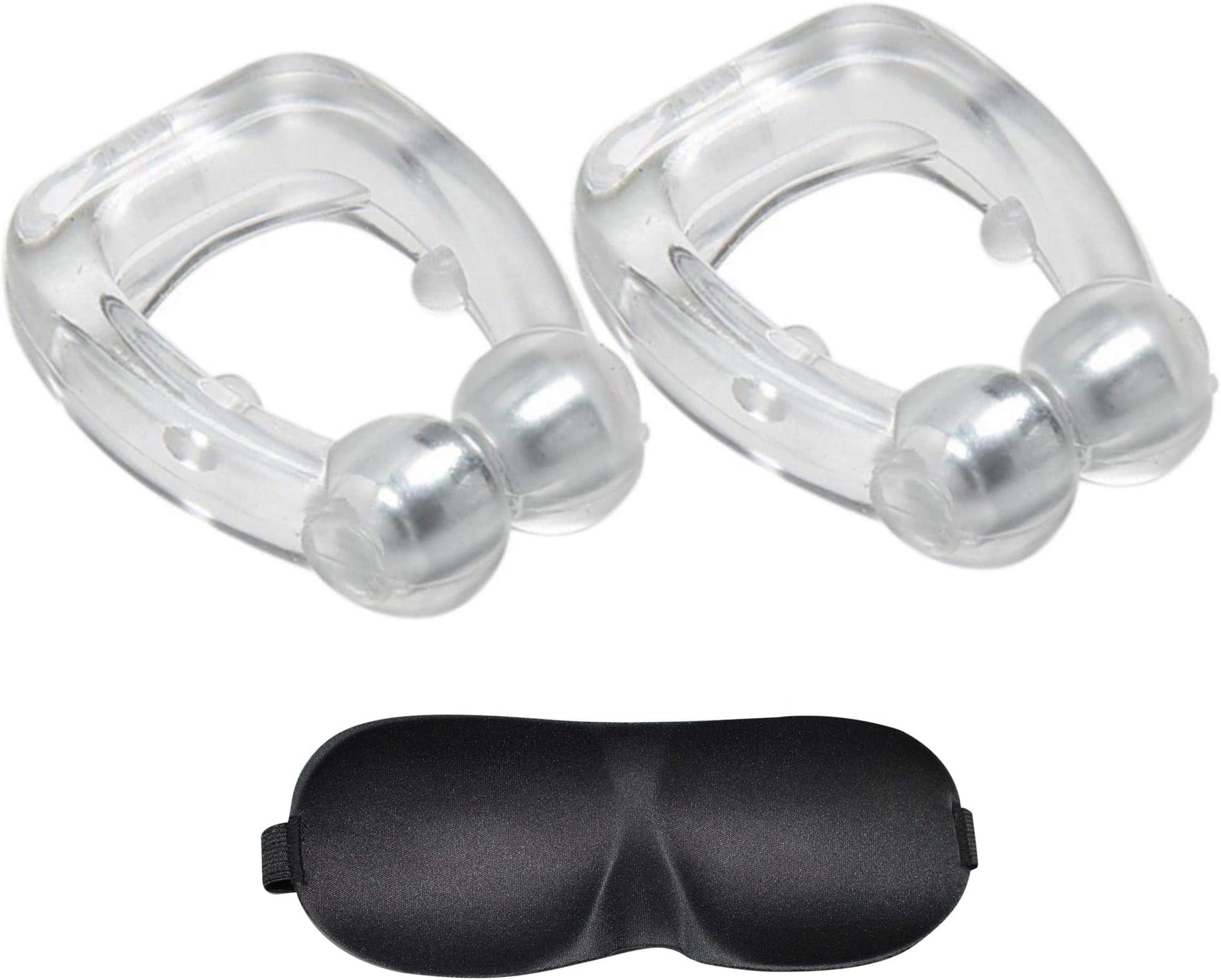 Anti Snore Nose Clip 2PCS +3D Sleep Mask | Stop Snoring Devices That Work | Anti Snoring Nose Clip | Snoring Aids | Snore Silencer | Micro Anti Snoring Device | Silicone Magnetic Nose Clip For Snoring
