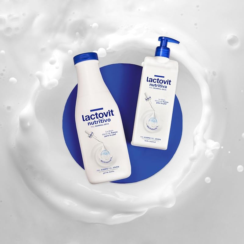 - Gel doccia nutriente e idratante, pelle forte e giovane, consistenza cremosa e leggera, formulato con Prolactic10, uso quotidiano, per pelli normali e secche - 550 ml